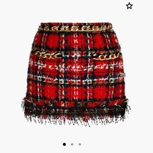 Balmain Tartan  Mini Skirt